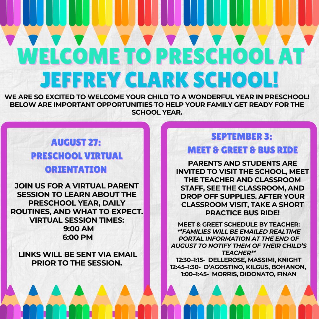  Preschool Orientation and Meet & Greet